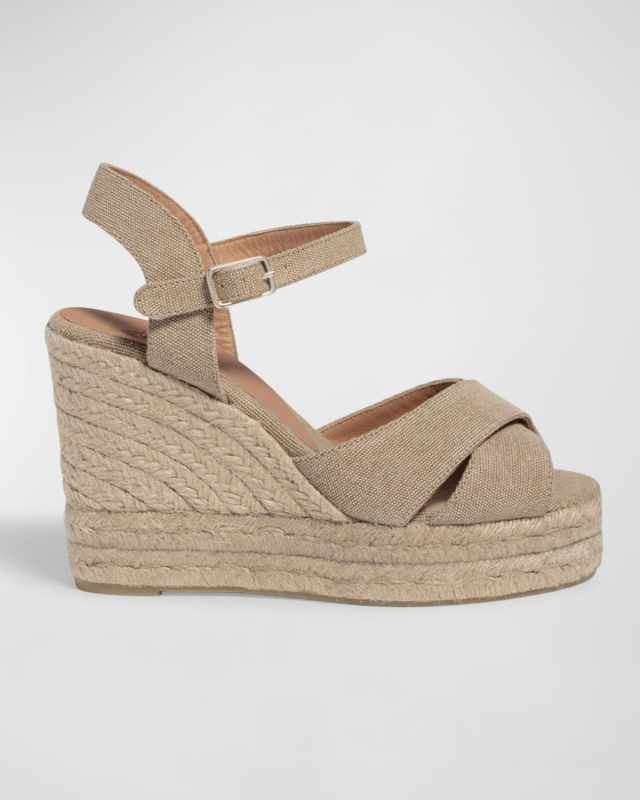 Blaudell Canvas Wedge Espadrille Sandals